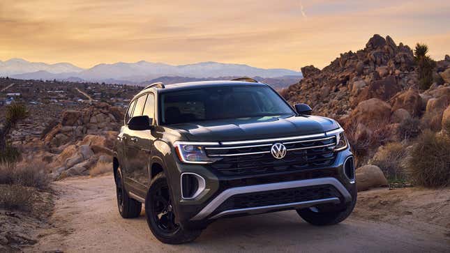 A photo of the front end of the VW Atlas Peak Edition SUV. 